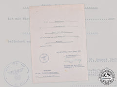 Germany, Heer. A Promotion Certificate To Feldwebel Schanz, Signed By Rk Recipient