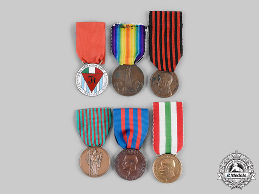 italy,_kingdom,_republic._a_lot_of_six_medals_c20323_emd6967_1