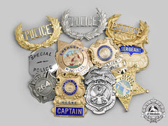 United States. A Lot Of Eleven Police, Fire And Paramedic Departmental Badges