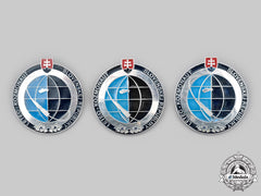 Slovakia, Republic. Three Pilot Cosmonaut Of The Slovak Republic Badges