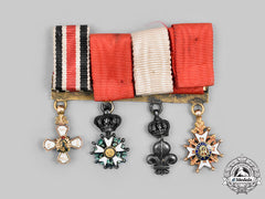 France. A Set Of Four Reduced Size Miniatures, C. 1830