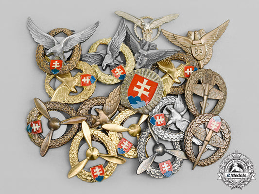 slovakia,_republic._a_lot_of_sixteen_slovak_air_force_badges_c20471_mnc9833_1