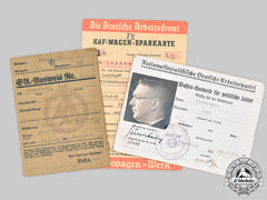 Germany, Nsdap. A Sa Membership Card And Firearms Permit For Gau-Level Political Leader Karl Hünerbein