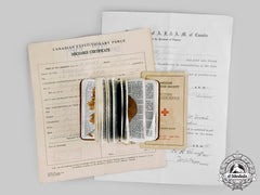 Canada. A Lot Of Canadian Documents And Pocket Bible To Arthur W. Tisdale, 1918