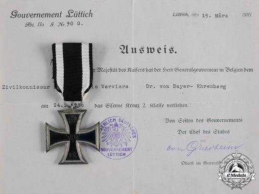 germany,_imperial._a1914_iron_cross,_ii_class_with_document_to_dr._von_bayer-_ehrenberg_c20578_emd5137