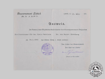germany,_imperial._a1914_iron_cross,_ii_class_with_document_to_dr._von_bayer-_ehrenberg_c20583_emd5140
