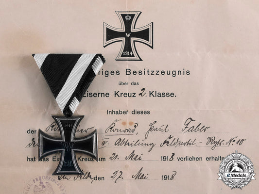 germany,_imperial._an_iron_cross_ii_class_with_award_document_to_konrad_paul_faber_c20590_emd5158