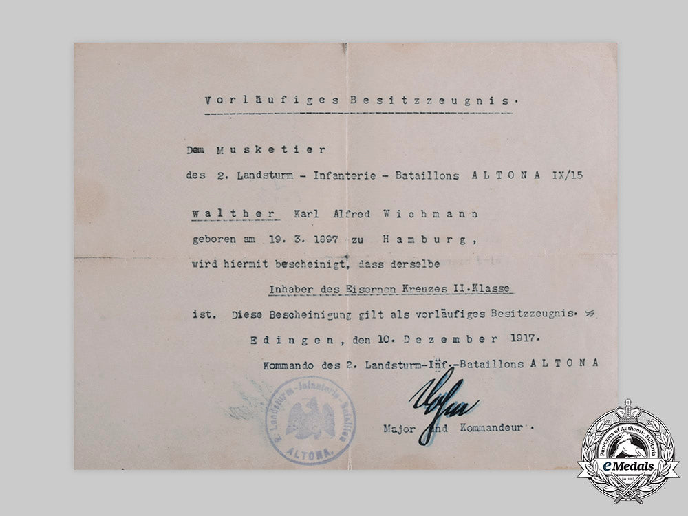 germany,_imperial._a1914_iron_cross_ii_class_with_document_to_musketeer_walther_karl_alfred_wichmann_c20602_emd5208_1