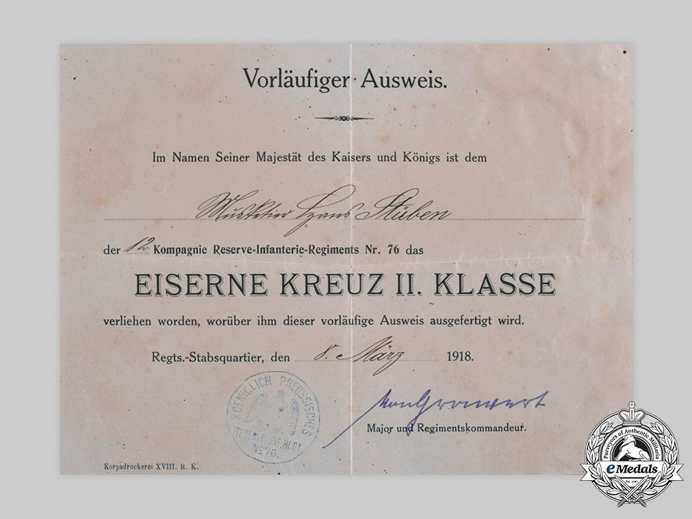 germany,_imperial._a1914_iron_cross_ii_class_with_document_to_musketeer_hans_stüben_c20609_emd5182_1