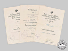Germany, Heer. The Award Documents To Anti-Aircraft Nco Höfling (Ek1)