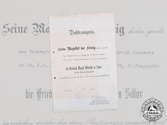 Germany, Imperial. A Saxon Friedrich August Document, Signed By Plm Recipient Maximilian Von Laffert