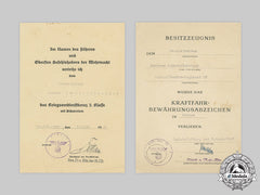 Germany, Heer. Two Award Documents To Nebelwerfer, 1St Heavy Battery Of (Nebel-)Werfer-Regiment