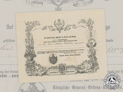 Germany, Imperial. A Franco-Prussian War Medal For Non-Combatants Certificate To Female Notary, 1873