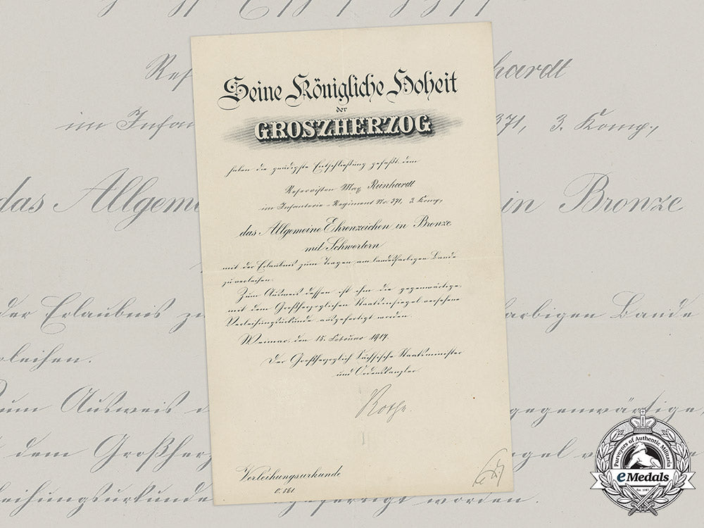 saxony,_grand_duchy._a_general_honour_badge_document,_swords_to_infantry_reservist_reinhardt,1917_c20633m182_2245--copy-_1__1