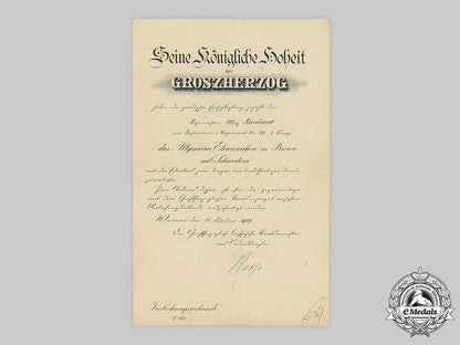 saxony,_grand_duchy._a_general_honour_badge_document,_swords_to_infantry_reservist_reinhardt,1917_c20634m182_2245--copy_1