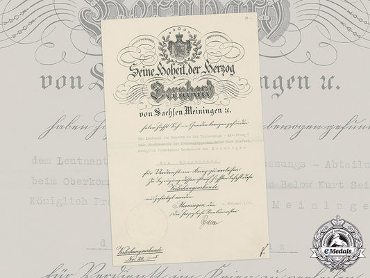 saxe-_meiningen,_duchy._an_honour_cross_for_war_merit_document_to_leutnant_kurt_seifert,1917_c20638m182_2245--copy-_1_