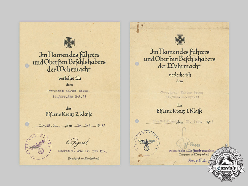 germany,_heer._an_ek1_and_ek2_certificate_to_mountain_trooper_walter_braun_c20648m182_2245--copy-_1__1