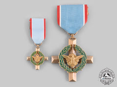 United States. An Air Force Cross, Fullsize And Miniature