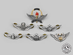 United States. A Lot Of Six Army And Navy Flight Badges