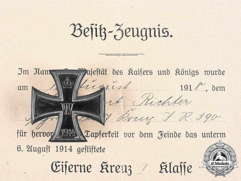 germany,_imperial._a1914_iron_cross_i_class_with_document_to_leutnant_richter_c20775_emd4214