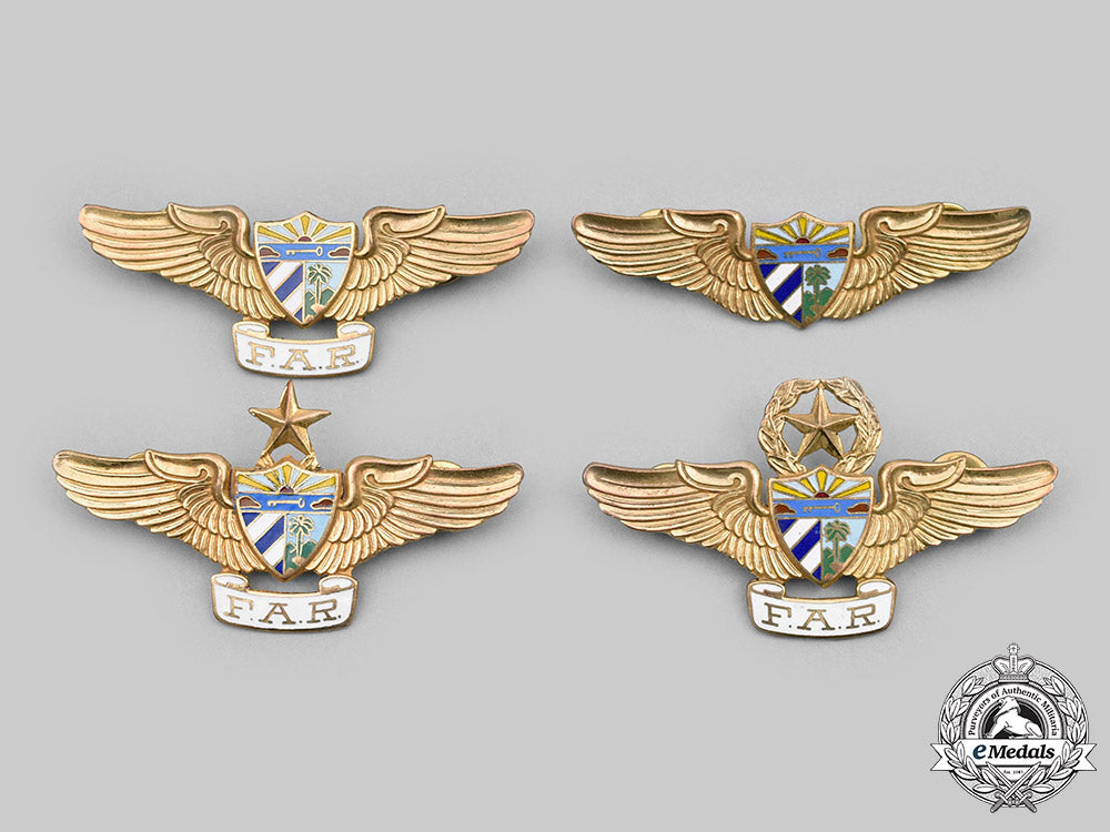 cuba,_republic._a_lot_of_four_cuban_revolutionary_armed_forces(_far)_air_force_badges_c20779_mnc2168