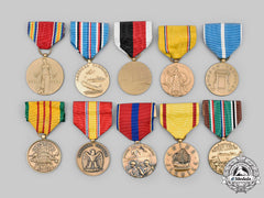 United States. A Lot Of Ten Armed Forces Campaign Medals