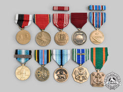 United States. A Lot Ten Armed Forces Medals
