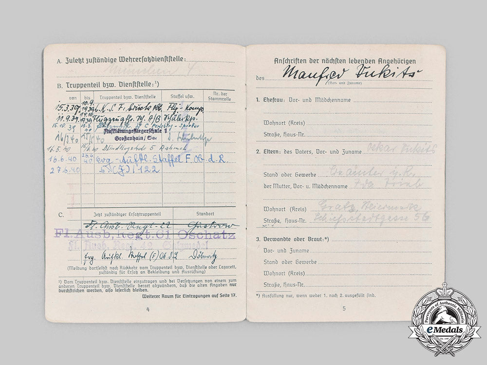 germany,_luftwaffe._a_soldbuch_and_wehrpaß_to_dr._manfred_vukits,_mia_over_england_c20893_mnc9905