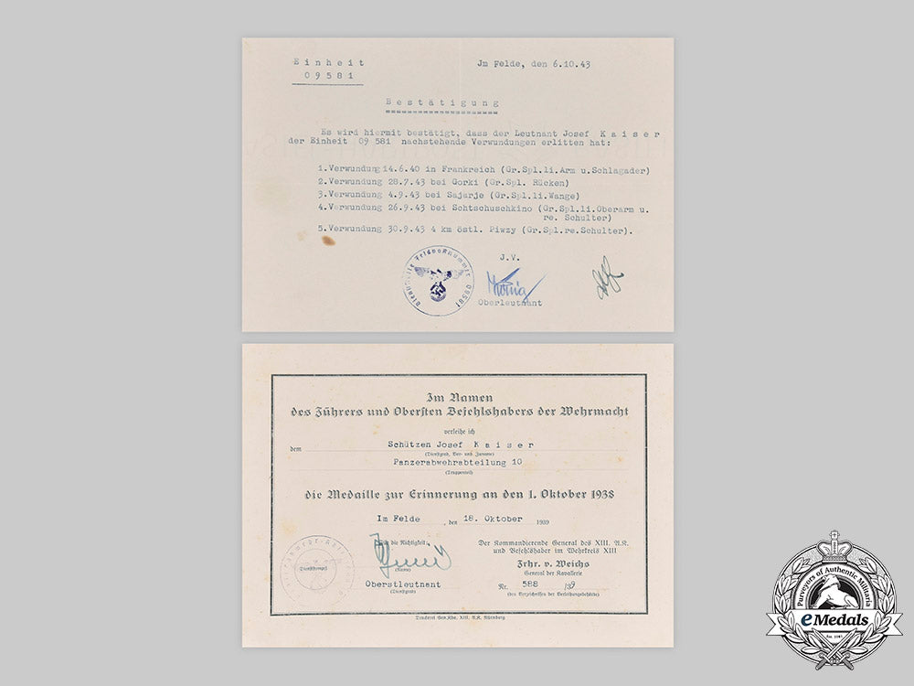 germany,_heer._a_lot_of_award_documents_to_leutnant_josef_kaiser,_tank_hunter_unit_c20916_mnc9890_1