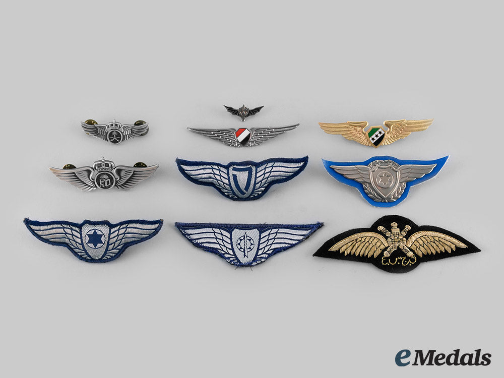 egypt,_israel,_oman,_saudi_arabia,_syria._lot_of_ten_middle_eastern_air_force_badges_c20_00005
