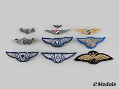 Egypt, Israel, Oman, Saudi Arabia, Syria. Lot Of Ten Middle Eastern Air Force Badges