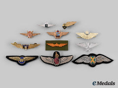 Belgium, Hungary, Kenya, Mexico, Netherlands, Russia, South Africa, Switzerland, Zimbabwe. Lot Of Eleven African And European Air Force Badges