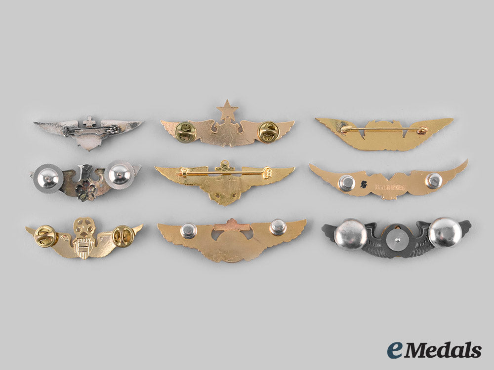 china(_taiwan),_japan,_korea(_south_korea),_nepal,_thailand,_international._lot_of_nine_asian_air_force_badges_c20_00012