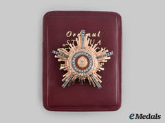 Romania, Republic. An Order Of The Star Of The People, Type II, I Class In Gold And Diamonds