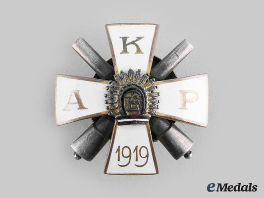 latvia,_republic._a_kurzemes_artilērijas_pulks(_kurzeme_artillery_regiment)_badge,_h.w.slasenapf,_c.1919_c20_00130_1_1