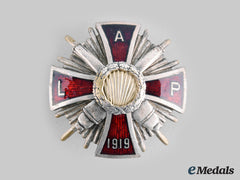 Latvia, Republic. A Latgale Artilerijas Pulks (Latgale Artillery Regiment) Badge, By A. Ratfelders