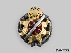 Latvia, Republic. An Old Rifleman Society Badge, By S. Bercs, C.1930