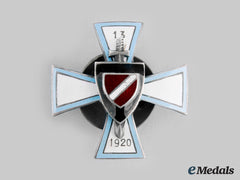 Latvia, Republic. A 13Th Tukums Regiment Badge, C.1920