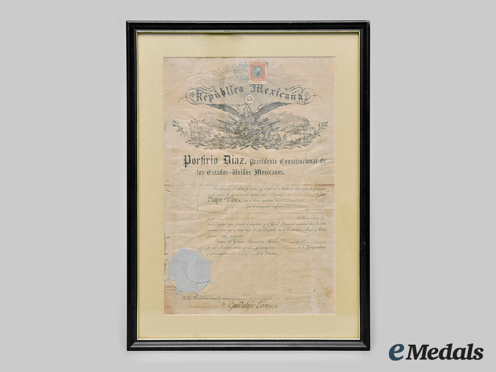 mexico,_ii_empire._an_discharge_document_with_merit_to_guadalupe_leon_c.1868_c20_00344