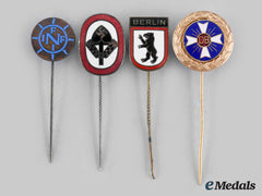 Germany, Third Reich. A Lot Of Membership Stickpins