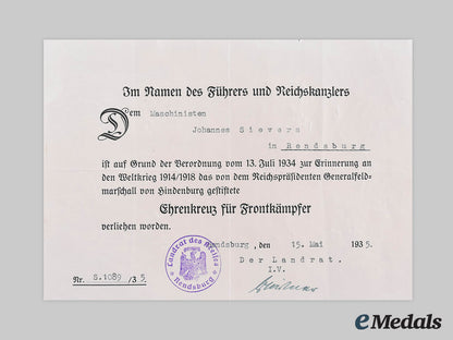 germany,_third_reich._an_honour_cross_of_the_world_war1914/1918,_with_award_document_to_johannes_sievers,_c.1935_c20_00595_1