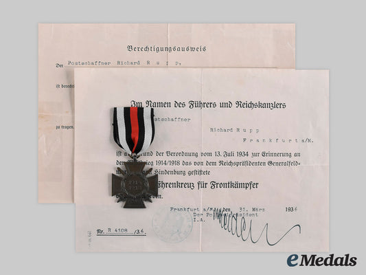 germany,_third_reich._a_group_of_documents_and_honour_cross_of_the_world_war1914/1918_to_richard_rupp,_c.1936_c20_00602