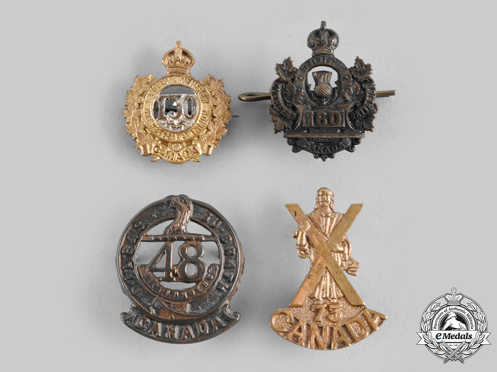 canada,_cef._a_lot_of_four_first_war_collar_badges_c20_00653