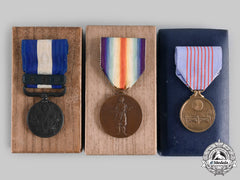 Japan, Empire. A Lot Of Three Cased Medals