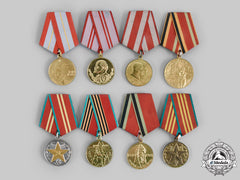 Russia, Soviet Union. A Lot Of Eight Commemorative Medals