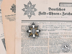 Germany, Weimar. A Field Honour Badge With Official Documentation By The Awarding Society