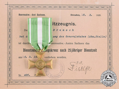 saxony,_kingdom._a25-_year_long_service_cross_with_certificate_and_accompanying_letter_to_major_bramsch_c20_00837