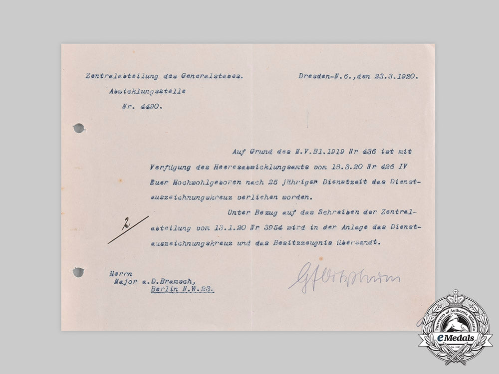 saxony,_kingdom._a25-_year_long_service_cross_with_certificate_and_accompanying_letter_to_major_bramsch_c20_00844