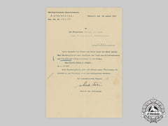 Germany, Imperial.  A 1914 Iron Cross Ii Class Award Document To Leutnant Pohlmann