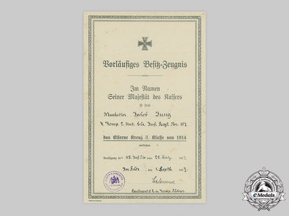 germany,_imperial._a1914_iron_cross_ii_class_document_to_musketier_jakob_jung_c20_01097